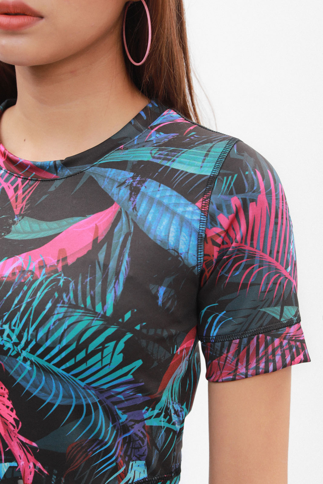 Tシャツ・カットソー R13 FW25 CROPPED WORK SHIRT (R13W7298 R558B) Cropped T-shirt with color block logo print in Chalk for